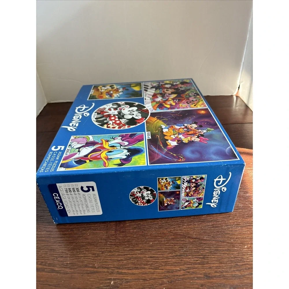 CEACO Disney 5 in 1 Puzzles Minnie‎ & Mickey Mouse Pluto Donald Duck 300-750 PC